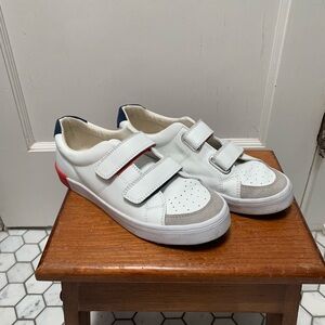 Like New - Boden White Leather Velcro Sneaks - Sz 38